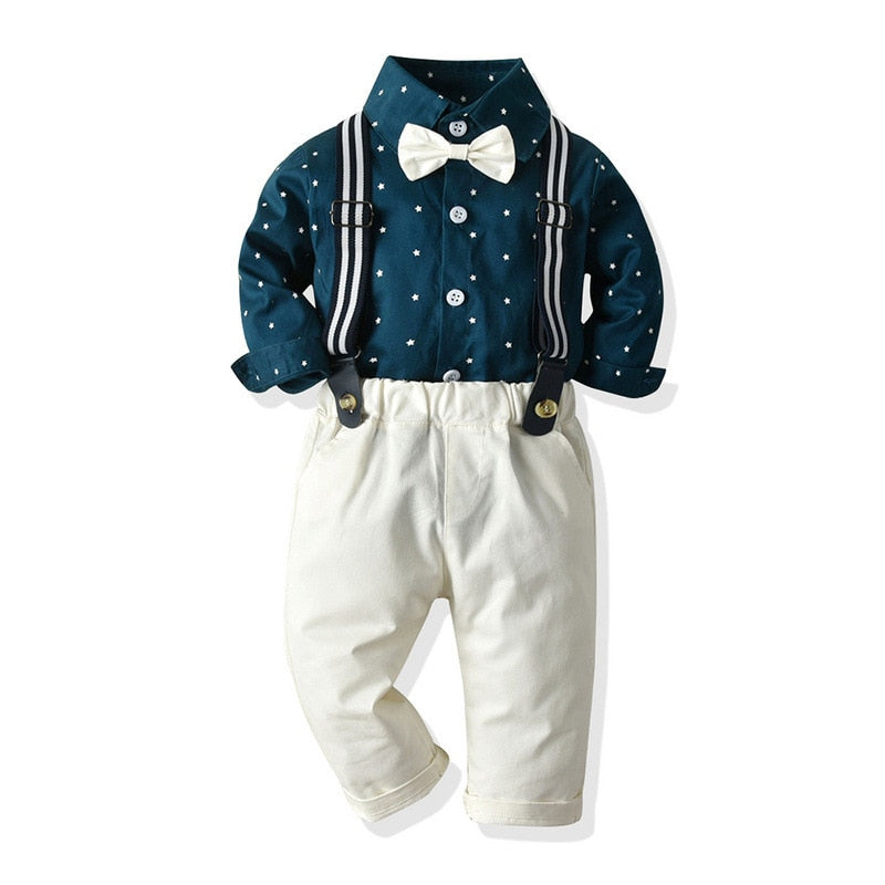 Menoea Boys Clothing Sets 2020 New Autumn Kids Baby Suspender Clothes Toddler Baby Bowtie Suits Party Costumes Cute Outfits