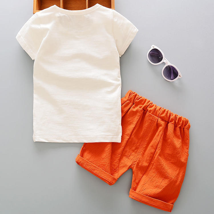 New 2021 Kids Boys Clothing Sets Summer Cartoon Crocodile Short Sleeve O-Neck T-Shirt Tops with Shorts Girls Cotton Pajama Sets