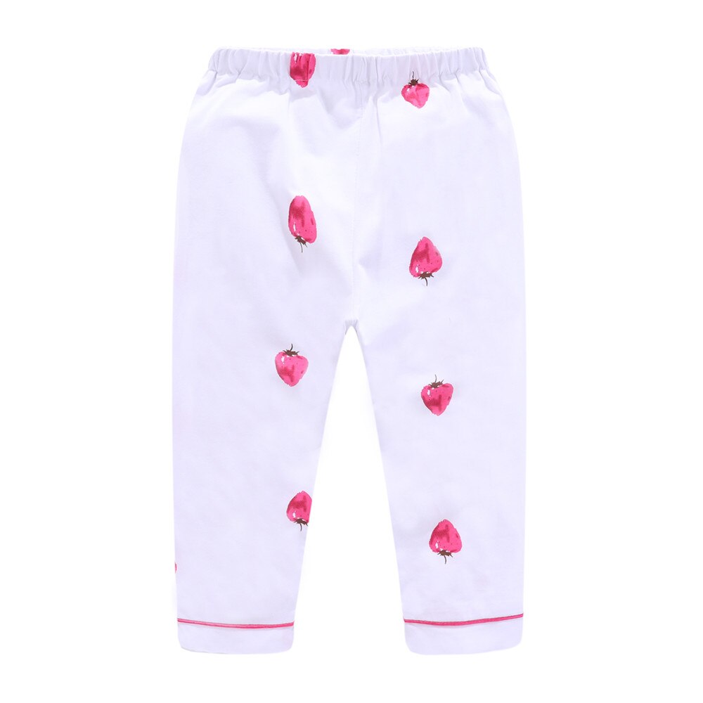Mudkingdom Strawberry Girls Pajamas Set with Collar Soft Cotton Girl Jammies Pajama Outfit Long Sleeve and Pants Sleepwear Suit