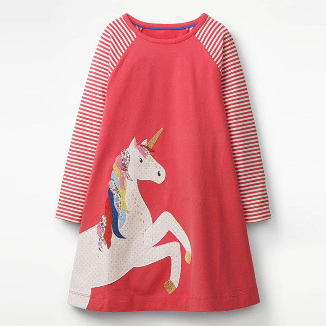 Menoea 2020 Girl Clothing Dress New Style Children Spring Dress Long-Sleeve Pattern Printed Clothes Dress For 2-7Y Baby Dress