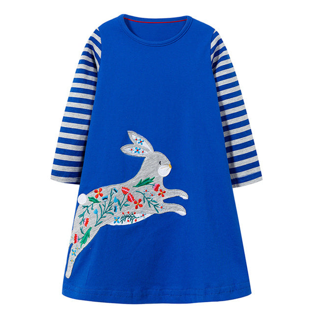 Menoea 2020 Girl Clothing Dress New Style Children Spring Dress Long-Sleeve Pattern Printed Clothes Dress For 2-7Y Baby Dress