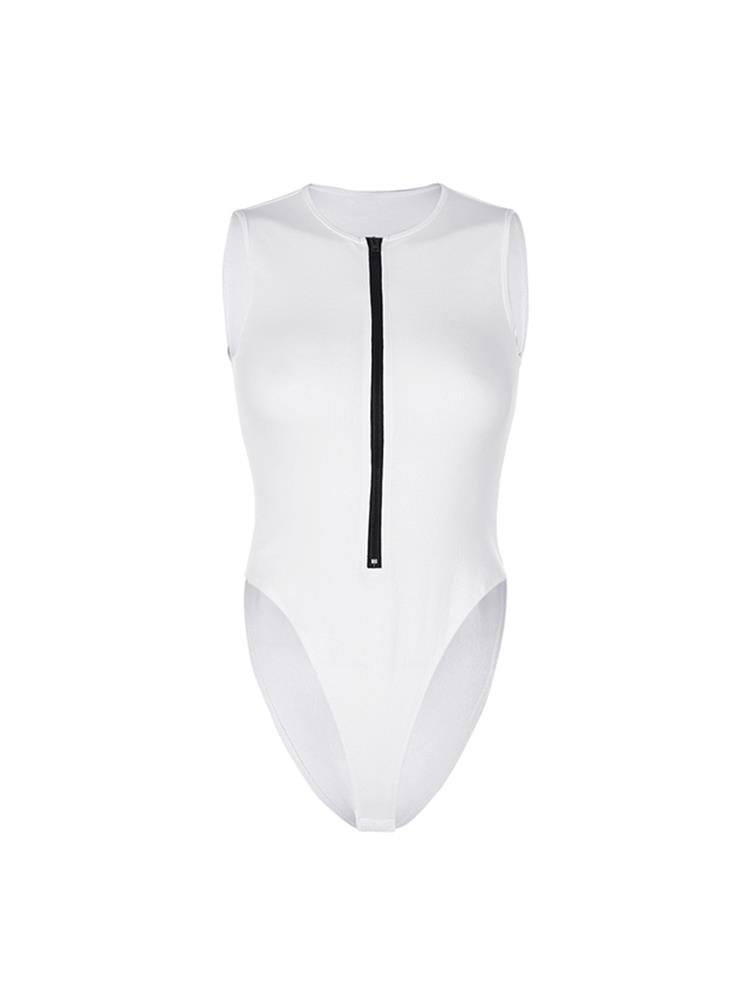 Zipper Bodysuit Sexy Bodysuit Women's Fashion Bodycon Body Basic Top Sleeveless Summer Bodysuit Jumpsuit One Piece Dropshipping