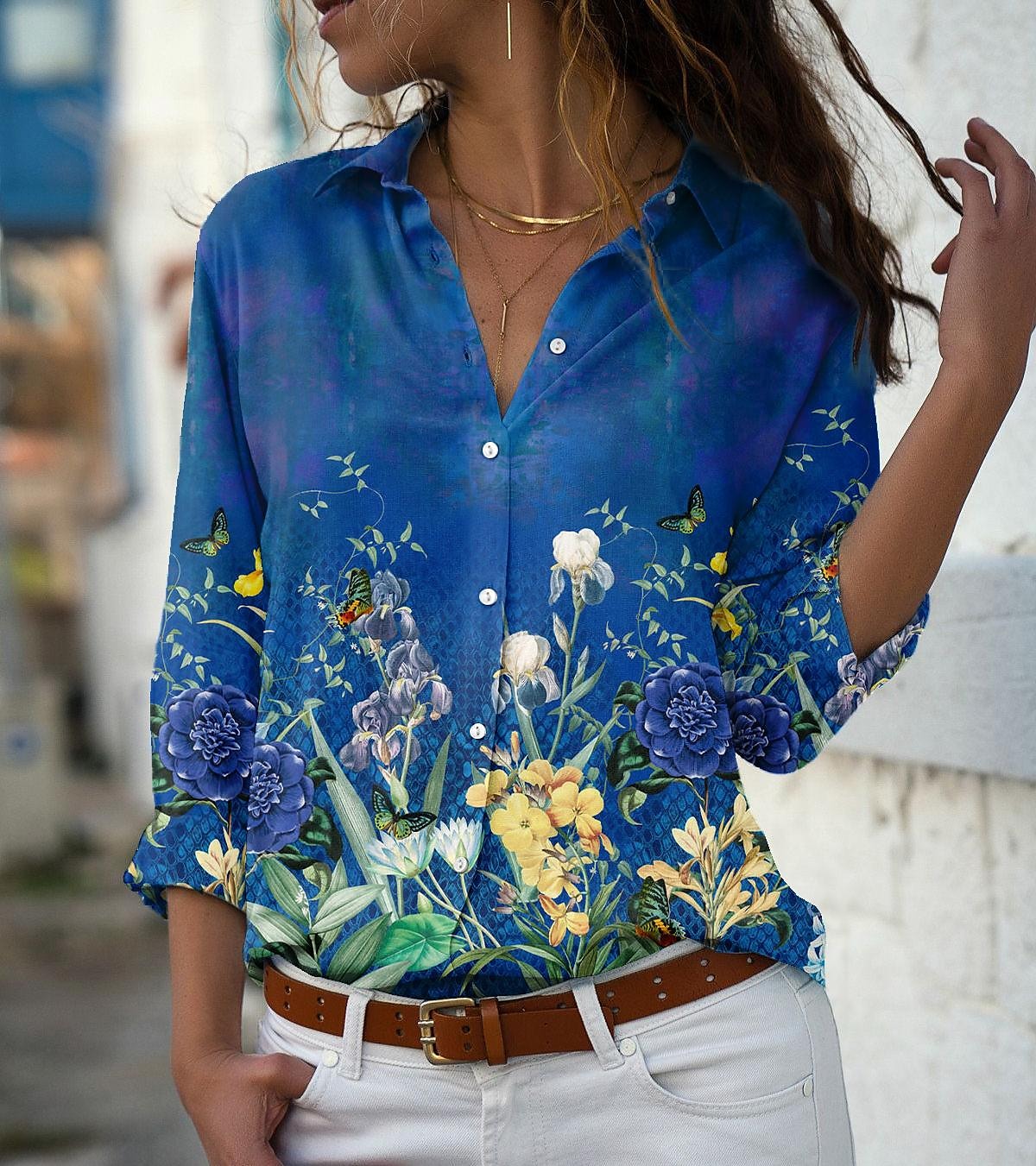 Elegant Women Shirts Fashion Long Sleeve Shirts Women Loose Tops