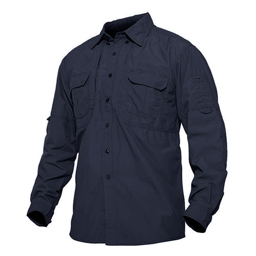 TACVASEN Men's Tactical Shirts Summer Lightweight Quick Drying Shirts Army Military Shirts Long Sleeve Outdoor Work Cargo Shirts