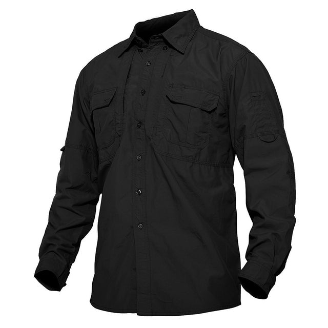 TACVASEN Men's Tactical Shirts Summer Lightweight Quick Drying Shirts Army Military Shirts Long Sleeve Outdoor Work Cargo Shirts