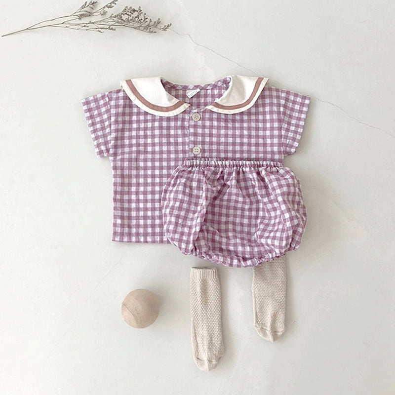 Turn-down Collar Bloomer Set - aeronna-clothing